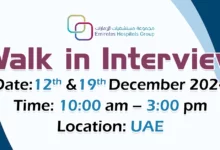 Emirates Hospitals Walk in Interview in UAE