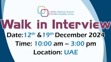 Emirates Hospitals Walk in Interview in UAE