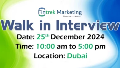 Fintrek Marketing Walk in Interview in Dubai