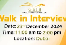 GEIB Loyalty Walk in Interview in Dubai