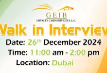 GEIB Loyalty Walk in Interview in Dubai