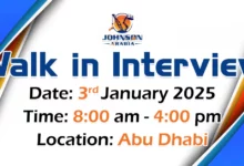 Johnson Arabia Walk in Interview in Abu Dhabi