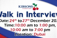 Kibsons International Walk in Interview in Dubai