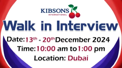 Kibsons International Walk in Interview in Dubai