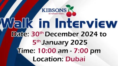 Kibsons Walk in Interview in Dubai