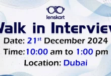 Lenskart Optical Walk in Interview in Dubai