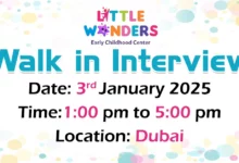 Little Wonders Walk in Interview in Dubai