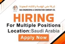 MAS Engineering Recruitment in Saudi Arabia