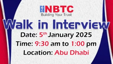 NBTC Group Walk in Interview in Abu Dhabi