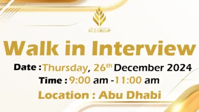 NCC Holding Walk in Interview in Abu Dhabi