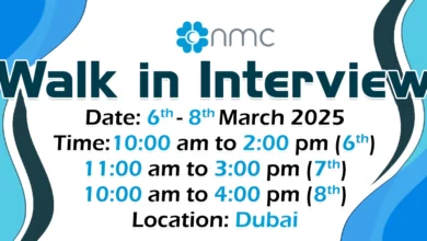 NMC Healthcare Walk in Interview in Dubai