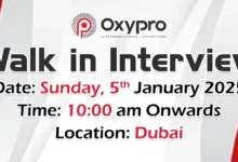 Oxypro Walk in Interview in Dubai