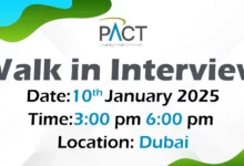 PACT Walk in Interview in Dubai