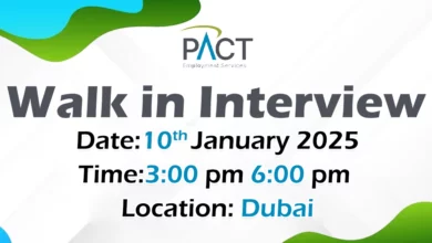 PACT Walk in Interview in Dubai