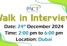 PACT Walk in Interview in Dubai