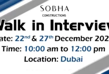 Sobha Construction Walk in Interview in Dubai