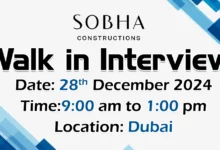 Sobha Construction Walk in Interview in Dubai