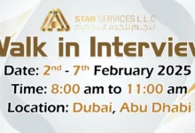 Star Services Walk in Interview in Dubai & Abu Dhabi