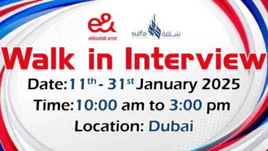 Sulfa Group Walk in Interview in Dubai