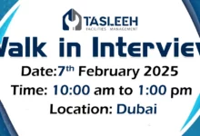 Tasleeh Facilities Walk in Interview in Dubai