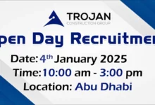 Trojan Construction Open Day Recruitment in Abu Dhabi