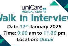 Unicare Medical Walk in Interview in Dubai