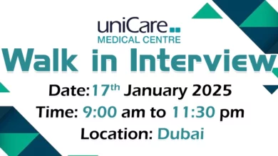 Unicare Medical Walk in Interview in Dubai