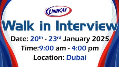 Unikai Foods Walk in Interview in Dubai