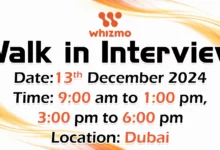 Whizmo Walk in Interview in Dubai