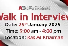 AG Metal Walk in Interview in Ras Al Khaimah