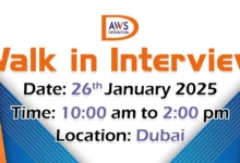 AWS Distribution Walk in Interview in Dubai