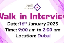 Al Ghurair Investment Walk in Interview in Dubai