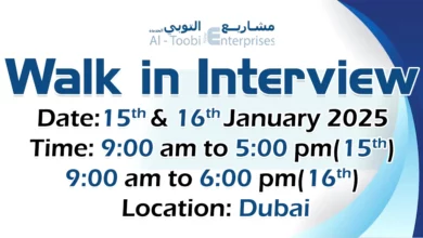 Al Toobi Walk in Interview in Dubai