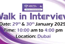 Arktel Technologies Walk in Interview in Dubai