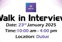 Arktel Technologies Walk in Interview in Dubai