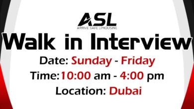 Arrive Safe Limousine Walk in Interview in Dubai