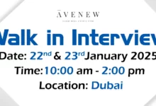 AveNew Real Estate Walk in Interview in Dubai