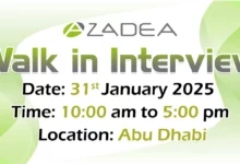 Azadea Group Walk in Interview in Abu Dhabi