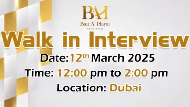 Bait Al Hayat Walk in Interview in Dubai