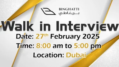 Binghatti Group Walk in Interview in Dubai