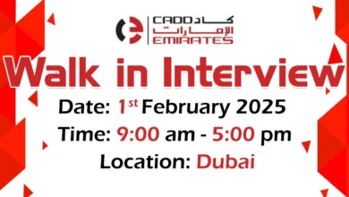 CADD Emirates Walk in Interview in Dubai