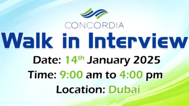 Concordia Walk in Interview in Dubai