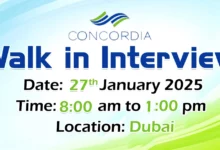 Concordia Walk in Interview in Dubai