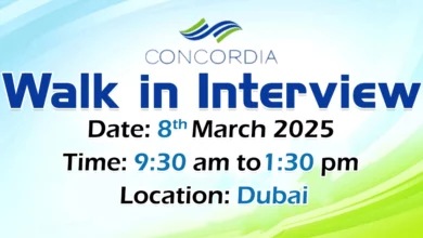 Concordia Walk in Interview in Dubai