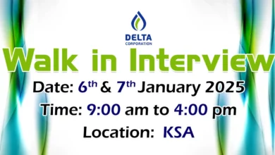 Delta Corporation Walk in Interview in KSA