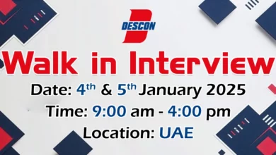 Descon Engineering Walk in Interviews in UAE