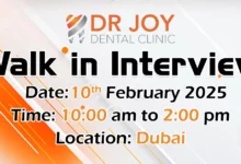 Dr Joy Dental Clinic Walk in Interview in Dubai