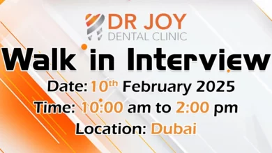 Dr Joy Dental Clinic Walk in Interview in Dubai