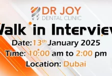 Dr Joy Dental Clinic Walk in Interview in Dubai