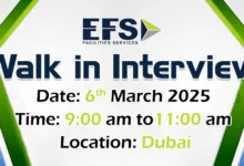 EFS Facilities Walk in Interview in Dubai